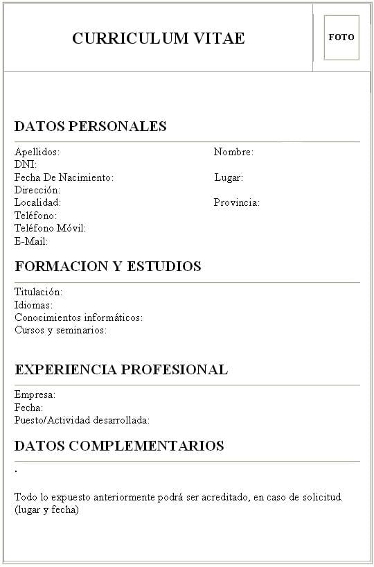 Como Hacer Un Curriculum Vitae