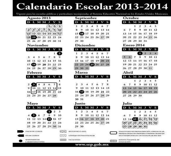 calendario escolar 2013-2014
